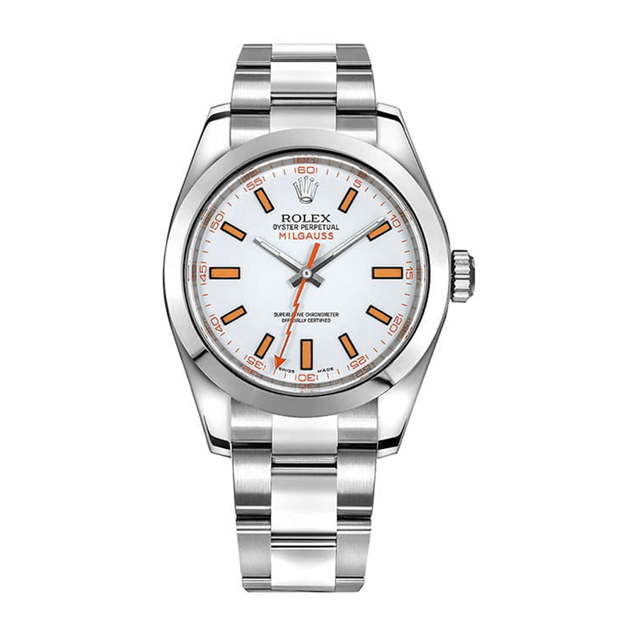 rolex-milgauss-white_dial_unitedluxury_front Rolex Milgauss 116400 "Z-Blue" Exceptional Replica 1:1 - Image 1