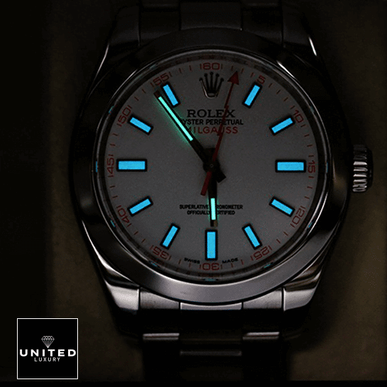 Rolex Milgauss 116400 "Z-Blue" Exceptional Replica 1:1 Rolex Milgauss 116400-0002 Luminous Stick Dial Replica