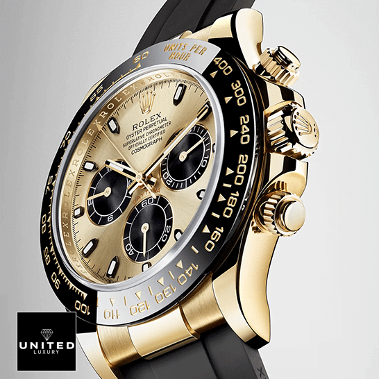 Rolex Daytona Cosmograph 116508 "Black Dial" Signature Replica 1:1 rolex cosmograph daytona replica Rolex Daytona 116518LN Yellow Gold Button & Crown Pusher Black Bezel Replica