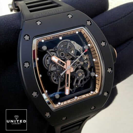 Richard Mille RM 055 "Bubba Watson" Perfect Clone Quality unitedluxury rm 055 5 Richard Mille Skeleton Black Dial Replica on the hand