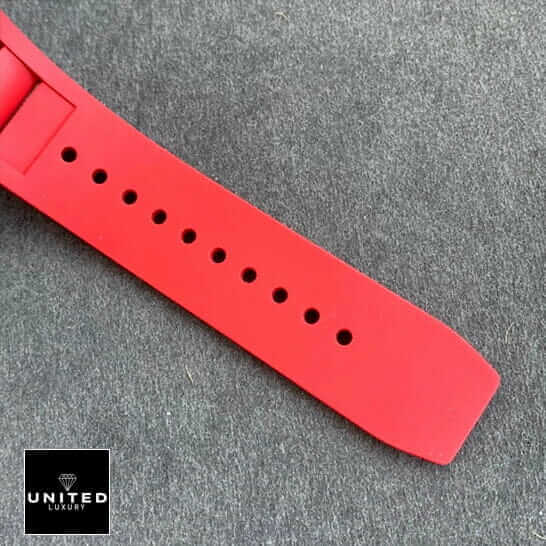 Richard Mille RM 35-02 "Red Quartz TPT" Top Replica 1:1 rm3502 red carbon replica 6 Richard Mille Red Rubber Bracelet Replica