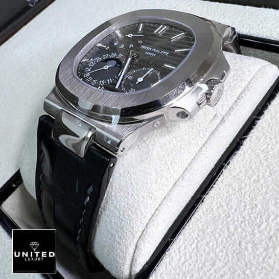 Patek Philippe Nautilus 5712/1A-001 "Moon Phase" Masterpiece Clone patek philippe nautilus moon phase replica 2 Patek Philippe Nautilus Moon Phase Steel Case Replica in the box
