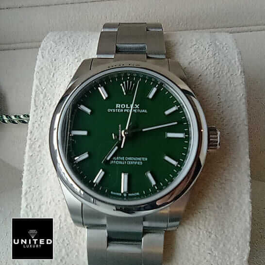 Rolex Datejust 277200 Oyster Perpetual "Green Dial" Perfect Super Clone 2 9 Rolex Perpetual 31 277200 Green Dial Replica in box