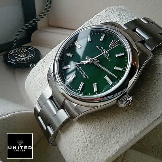 Rolex Datejust 277200 Oyster Perpetual "Green Dial" Perfect Super Clone 3 3 Rolex Perpetual 31 277200 Stainless Steel Case Osyter Replica in box