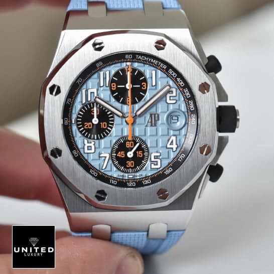 Audemars Piguet Royal Oak Selfwinding 26238ST "Blue Dial" Signature Copy Edition audemars piguet 26238st blue dial replica dial Audemars Piguet 26238ST Steel Bezel Replica view at hand