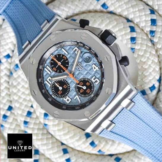 Audemars Piguet Royal Oak Selfwinding 26238ST "Blue Dial" Signature Copy Edition audemars piguet 26238st blue dial replica rubber Audemars Piguet 26238ST Replica has a rope on the back