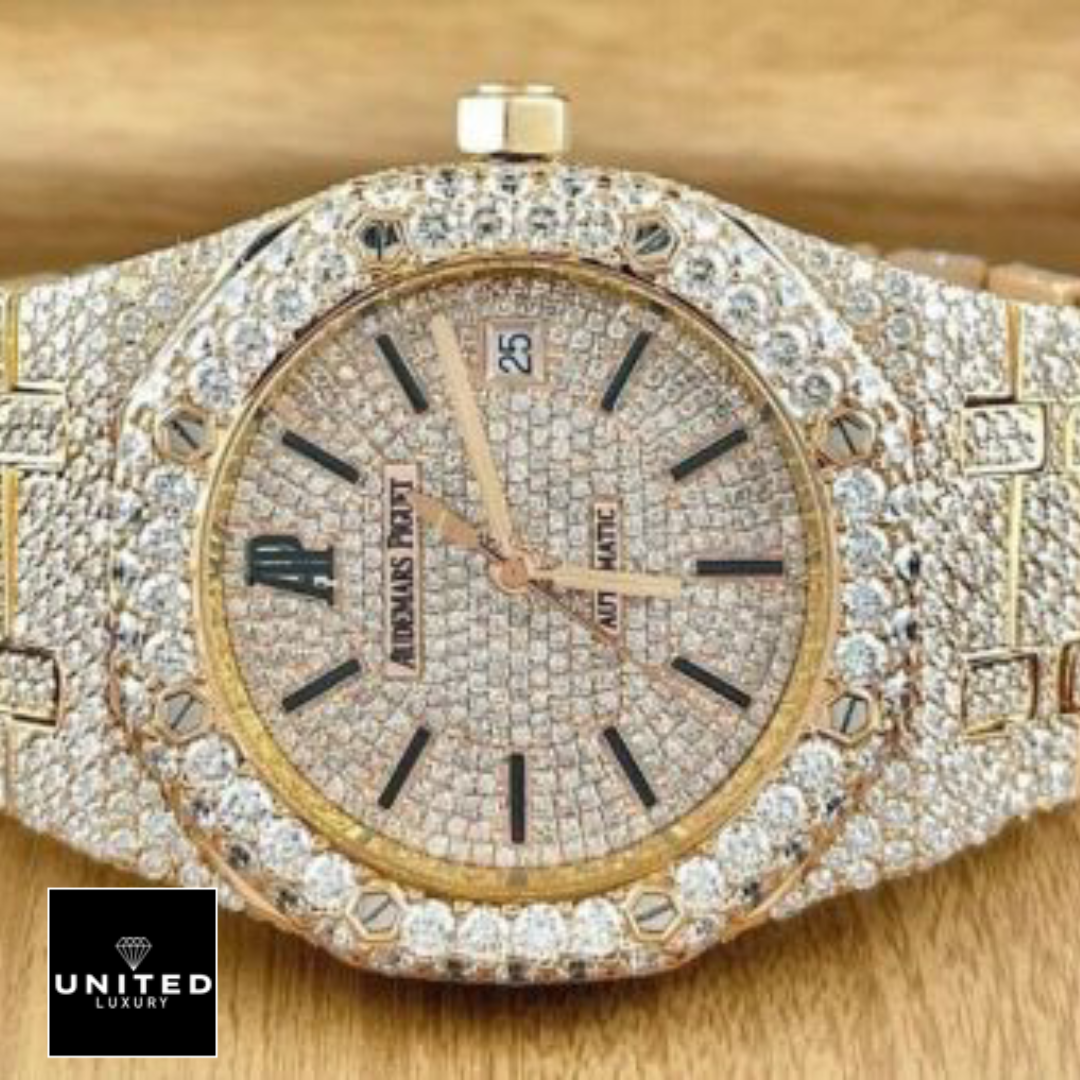 Audemars Piguet Royal Oak Chronograph 26331BA "Iced Out Gold" Ultra Fine Replica Yeni Proje 1 21 ap-royal-oak-ıcecd-out-gold