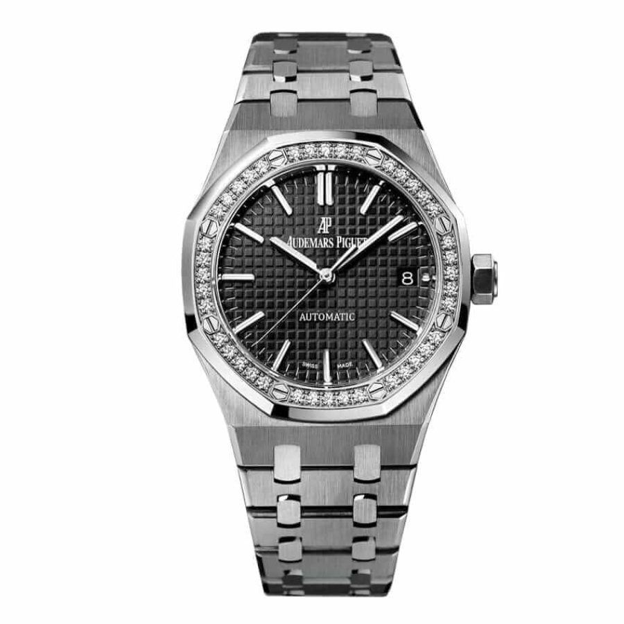 Audemars-Piguet-Royal-Oak-15451ST.ZZ_.1256ST.01-Replica-1 Audemars Piguet Royal Oak 15451ST "Diamond Bezel Silver Dial" Ultra Fine Replica - Image 1