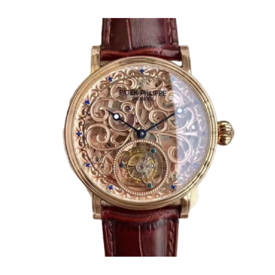 patek-philippe-nautilus-tourbillion-sapphire-rose-gold-replica Patek Philippe Grand Complications Tourbillon Sapphire Rose Gold Ultra Fine Replica - Image 1