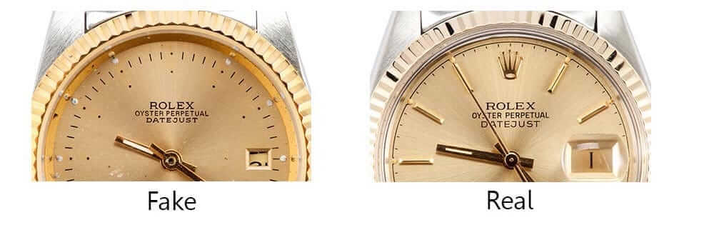 Fake Rolex vs Real : Logos and Markings Comparison