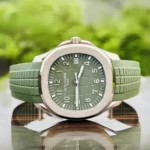 Patek Philippe - Aquanaut -  Rubber Strap - Curved - Sage Green - Image 2