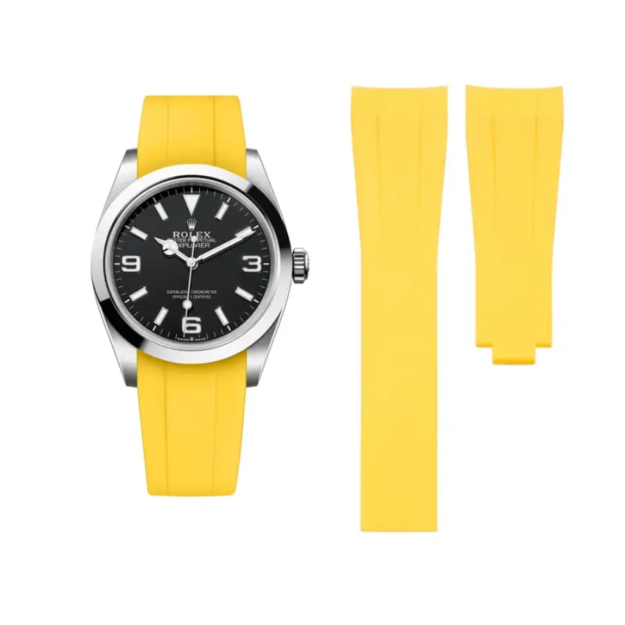 Yeni Proje - 2026-03-27T163057.642 Rolex - Explorer I - Rubber Strap - Yellow - Image 1