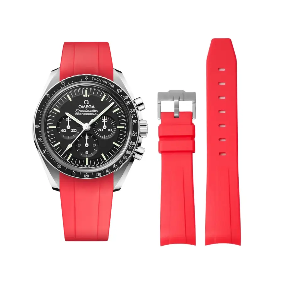 Yeni Proje - 2026-04-04T235923.354 Omega - Speedmaster - Rubber Strap - Red - Image 1