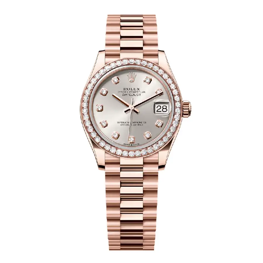 Yeni Proje - 2026-04-21T100150.964 Rolex Datejust 278285RBR "Silver Diamond Dial" Super Clone - Image 1